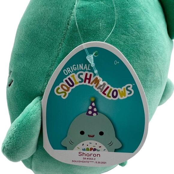 Squishmallows 8” Sharon Birthday Shark, NWT - Picture 2 of 3